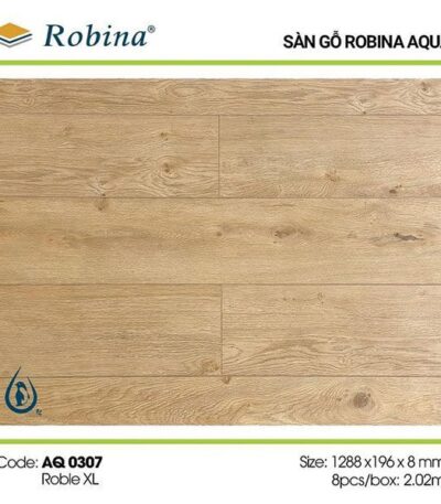 Sàn Gỗ Công Nghiệp Robina 8mm Aqua Bản Lớn AQ-0307
