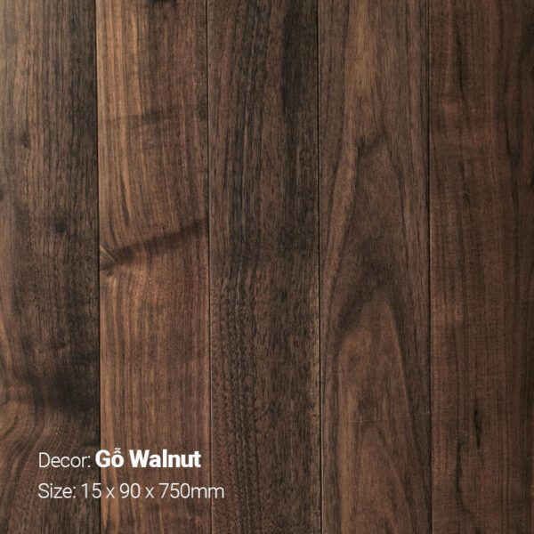Sàn Gỗ Tự Nhiên Walnut (Óc Chó) 90x750