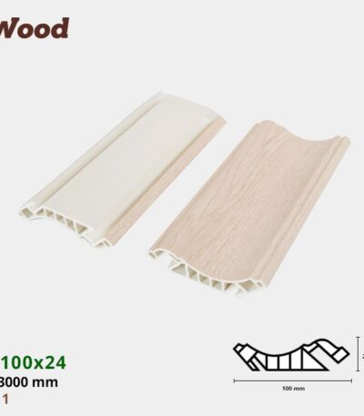 Nẹp Nhựa Cổ Trần Iwood CT100x24-1