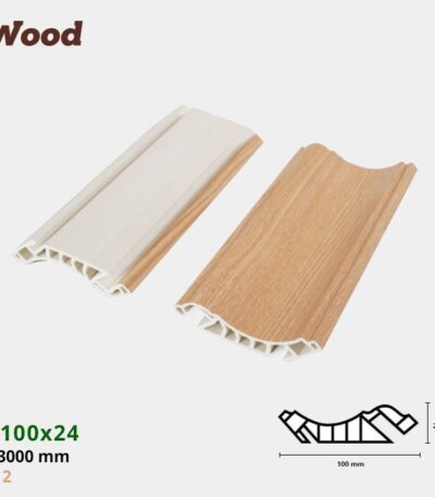 Nẹp Nhựa Cổ Trần Iwood CT100x24-2