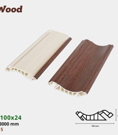 Nẹp Nhựa Cổ Trần Iwood CT100x24-5
