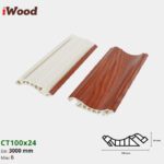 Nẹp Nhựa Cổ Trần Iwood CT100x24-6