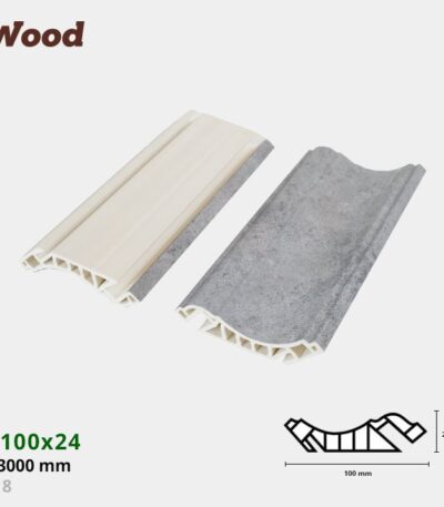 Nẹp Nhựa Cổ Trần Iwood CT100x24-8