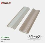 Nẹp Nhựa Cổ Trần Iwood CT70x24-1