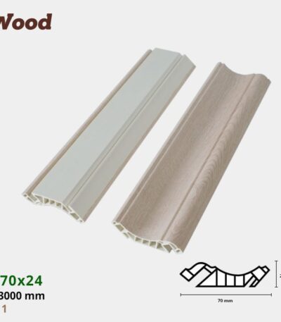 Nẹp Nhựa Cổ Trần Iwood CT70x24-1