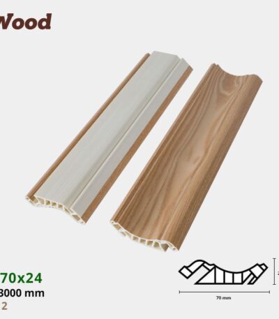 Nẹp Nhựa Cổ Trần Iwood CT70x24-2