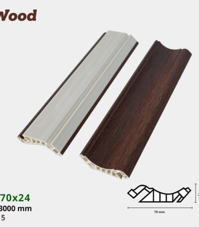 Nẹp Nhựa Cổ Trần Iwood CT70x24-5