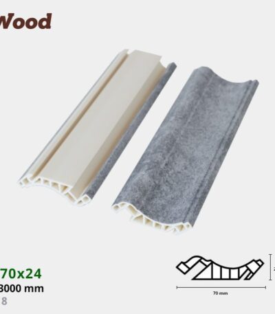 Nẹp Nhựa Cổ Trần Iwood CT70x24-8