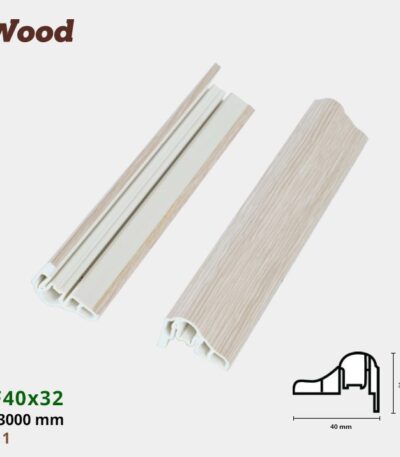 Nẹp Nhựa Cửa Iwood NF40x32-1