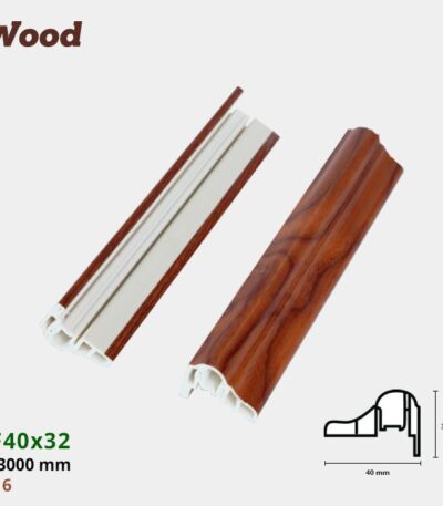 Nẹp Nhựa Cửa Iwood NF40x32-6