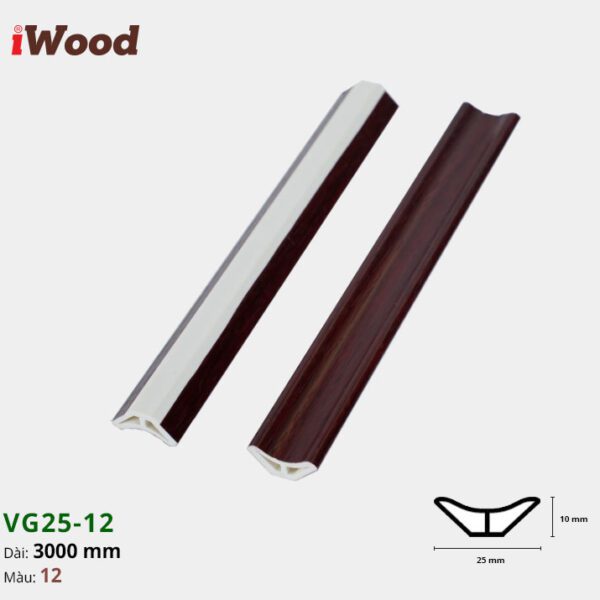 Nẹp Nhựa Góc Âm Iwood VG25-12