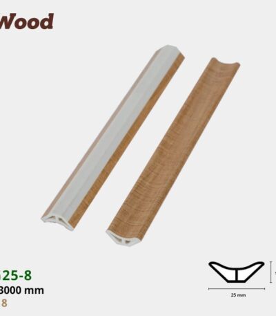 Nẹp Nhựa Góc Âm Iwood VG25-8