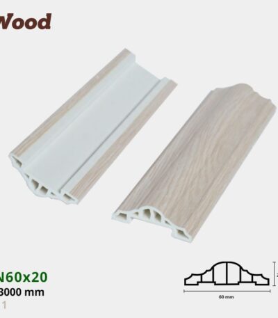 Nẹp Nhựa Nối Iwood NN60x20-1