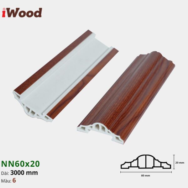 Nẹp Nhựa Nối Iwood NN60x20-6