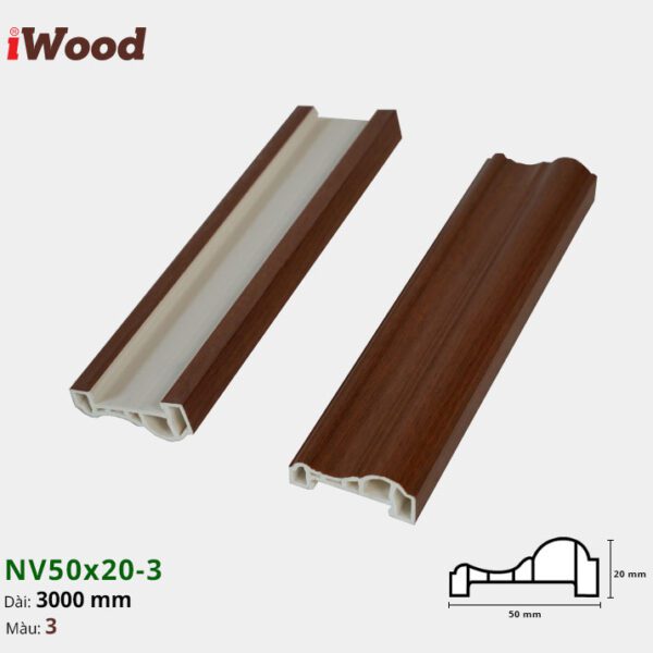 Nẹp Nhựa Viền Iwood NV50x20-3