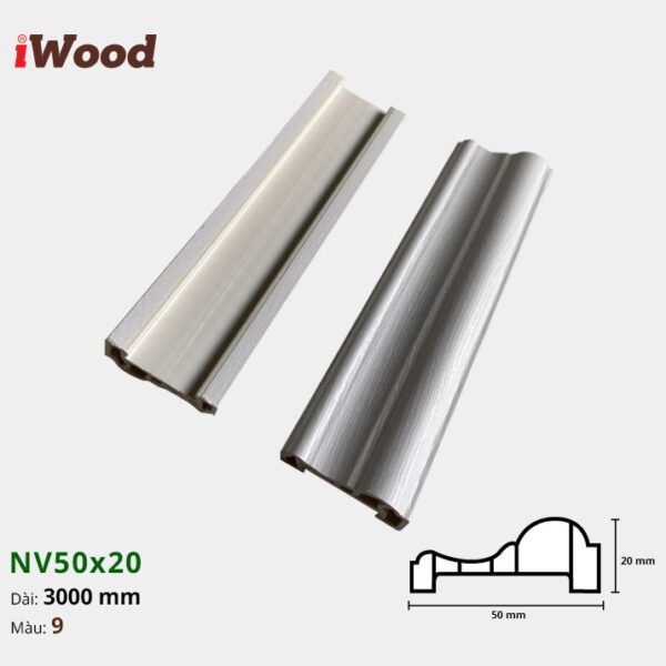Nẹp Nhựa Viền Iwood NV50x20-9