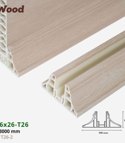 Nẹp Nhựa Vách Ngăn Iwood T26x26 T26-2