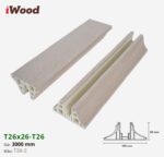 Nẹp Nhựa Vách Ngăn Iwood T26x26 T26-2