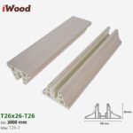 Nẹp Nhựa Vách Ngăn Iwood T26x26 T26-2