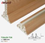 Nẹp Nhựa Vách Ngăn Iwood T26x26 T26-3