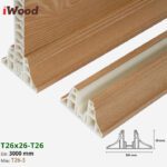 Nẹp Nhựa Vách Ngăn Iwood T26x26 T26-3