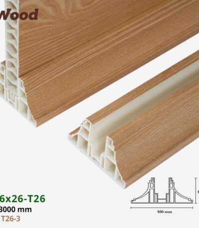Nẹp Nhựa Vách Ngăn Iwood T26x26 T26-3