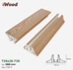 Nẹp Nhựa Vách Ngăn Iwood T26x26 T26-3