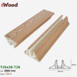 Nẹp Nhựa Vách Ngăn Iwood T26x26 T26-3