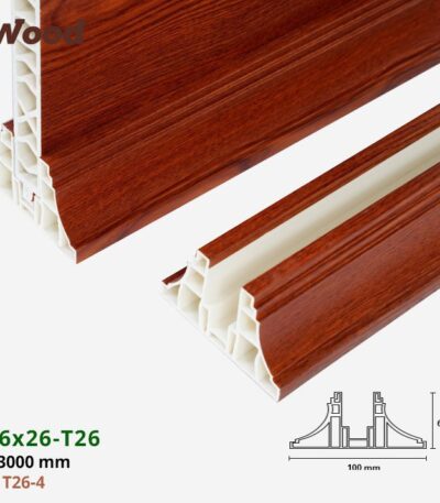 Nẹp Nhựa Vách Ngăn Iwood T26x26 T26-4