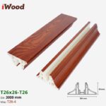 Nẹp Nhựa Vách Ngăn Iwood T26x26 T26-4