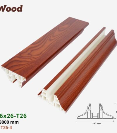Nẹp Nhựa Vách Ngăn Iwood T26x26 T26-4