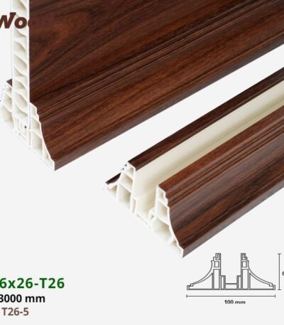 Nẹp Nhựa Vách Ngăn Iwood T26x26 T26-5