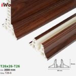 Nẹp Nhựa Vách Ngăn Iwood T26x26 T26-6
