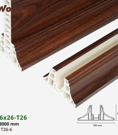 Nẹp Nhựa Vách Ngăn Iwood T26x26 T26-6