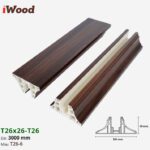 Nẹp Nhựa Vách Ngăn Iwood T26x26 T26-6