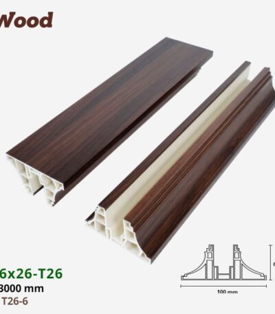 Nẹp Nhựa Vách Ngăn Iwood T26x26 T26-6