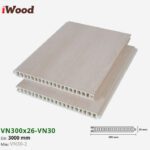 Vách Ngăn Nhựa PVC Vân Gỗ VN300x26 Iwood VN30-2