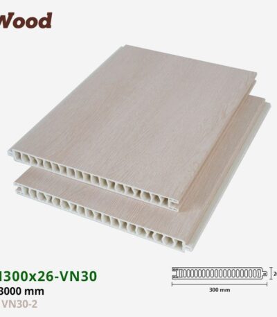 Vách Ngăn Nhựa PVC Vân Gỗ VN300x26 Iwood VN30-2