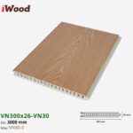 Vách Ngăn Nhựa PVC Vân Gỗ VN300x26 Iwood VN30-3