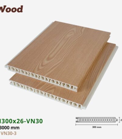 Vách Ngăn Nhựa PVC Vân Gỗ VN300x26 Iwood VN30-3