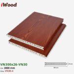 Vách Ngăn Nhựa PVC Vân Gỗ VN300x26 Iwood VN30-4