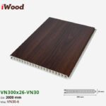 Vách Ngăn Nhựa PVC Vân Gỗ VN300x26 Iwood VN30-6