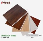 Vách Ngăn Nhựa PVC Vân Gỗ VN300x26 Iwood VN30