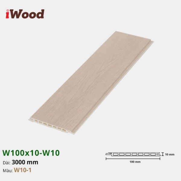 Lam Nhựa PVC W100x10 Iwood W10-1