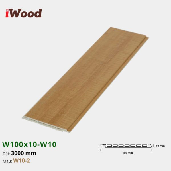 Lam Nhựa PVC W100x10 Iwood W10-2