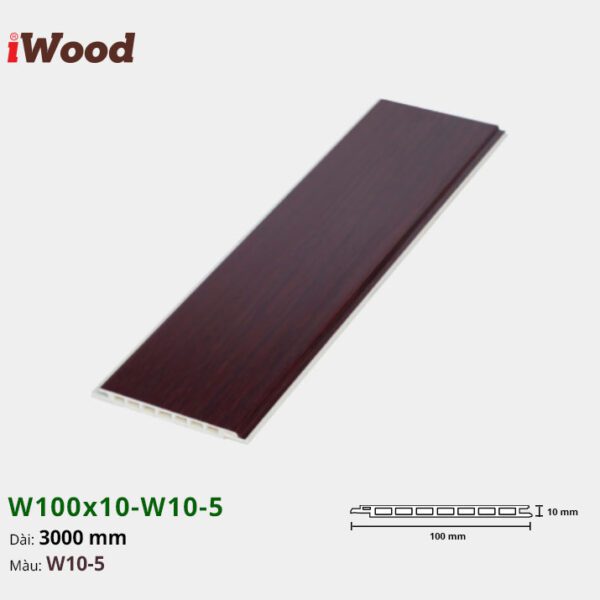 Lam Nhựa PVC W100x10 Iwood W10-5