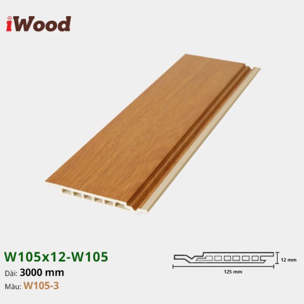 Lam Nhựa PVC W105x12 Iwood W105-3