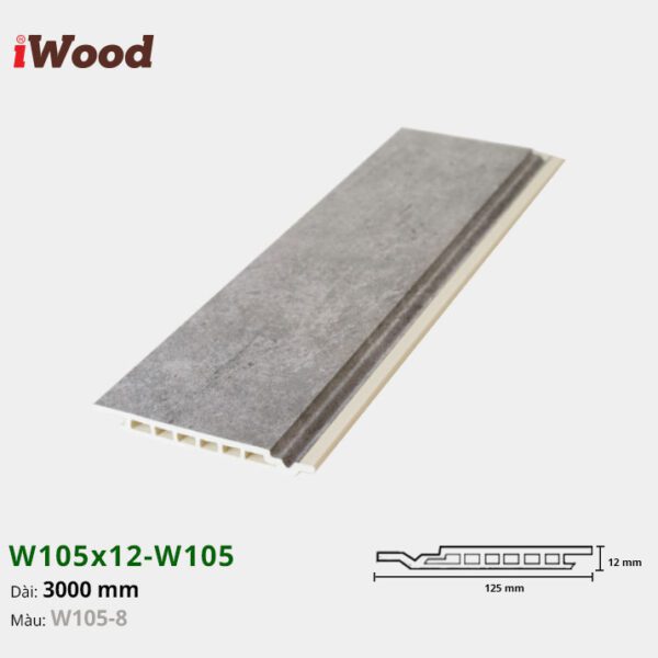 Lam Nhựa PVC W105x12 Iwood W105-8