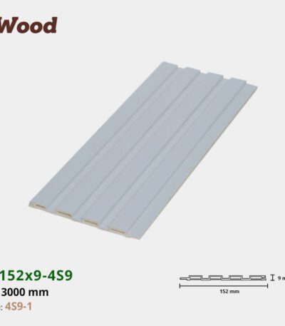 Lam Nhựa PVC 3 Sóng Thấp W152x9 Iwood 4S9-1