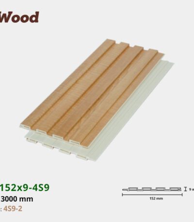 Lam Nhựa PVC 3 Sóng Thấp W152x9 Iwood 4S9-2